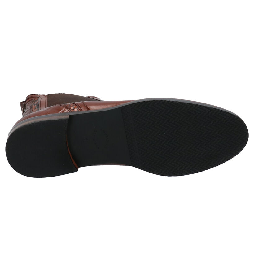 Maripé Bottillons plates en Cognac en cuir (259431)