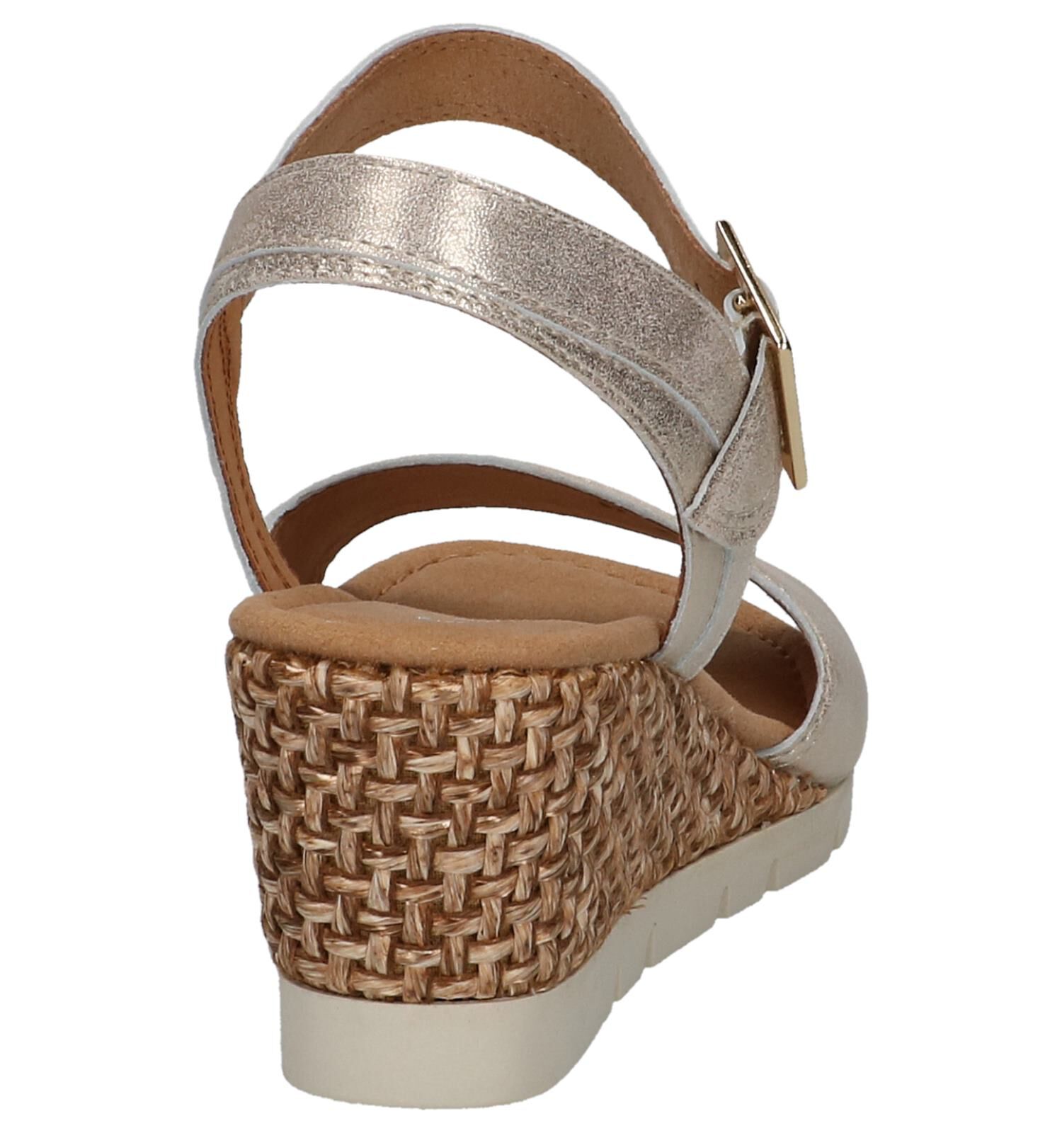 Gouden Gabor Sandalen met Sleehak | Dames Sandalen | Online op TORFS.BE