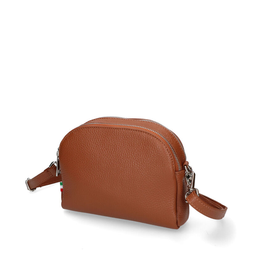 Time Mode Sac porté croisé en Beige en cuir (327474)