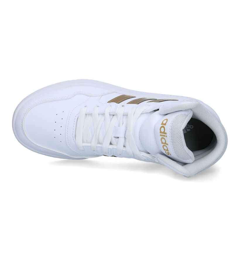adidas Hoops 3.0 Mid Baskets en Blanc pour femmes (324495) - pour semelles orthopédiques