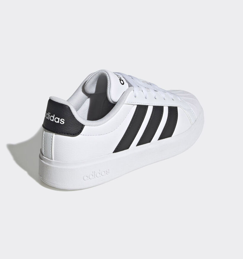 adidas Streettalk Witte/Zwarte Sneakers voor jongens (372658) - geschikt voor steunzolen