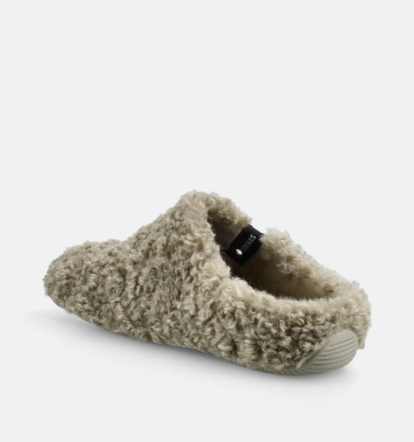Verbenas York Curly Groene Open Pantoffels voor dames (380876)