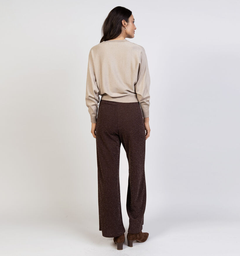 Vero Moda Happy Glitter Batwing Beige Trui voor dames (365667)