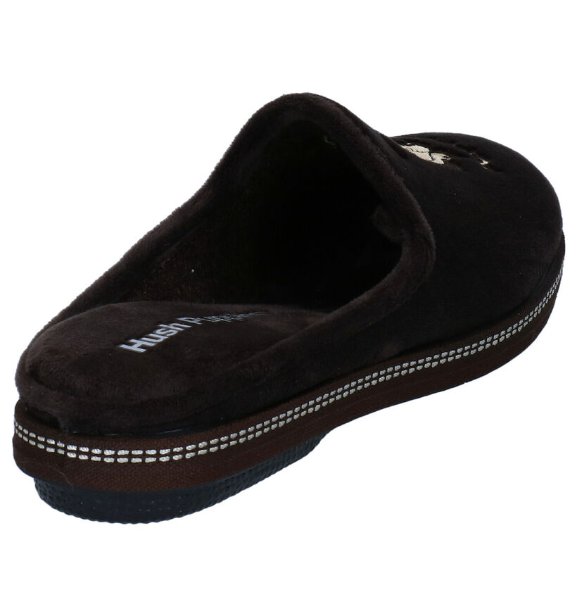 Hush Puppies Clema Pantoufles en Marron en textile (298463)