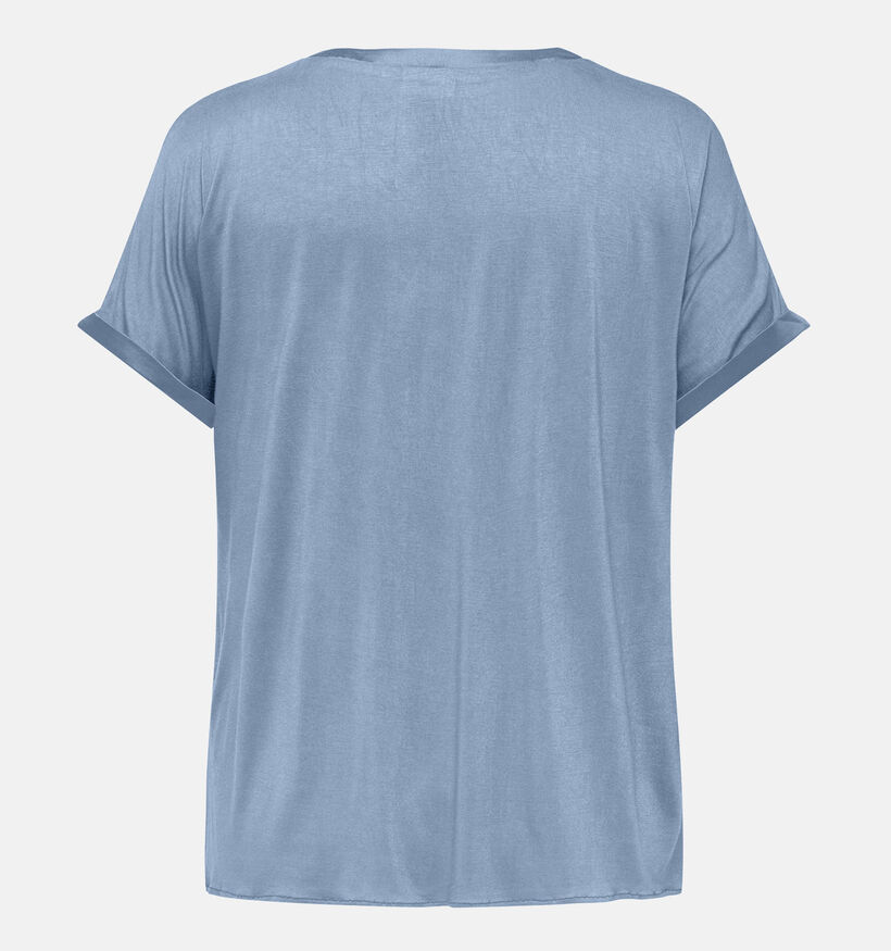 ONLY Carmakoma Brynja Blauwe Satijnen blouse voor dames (353237)