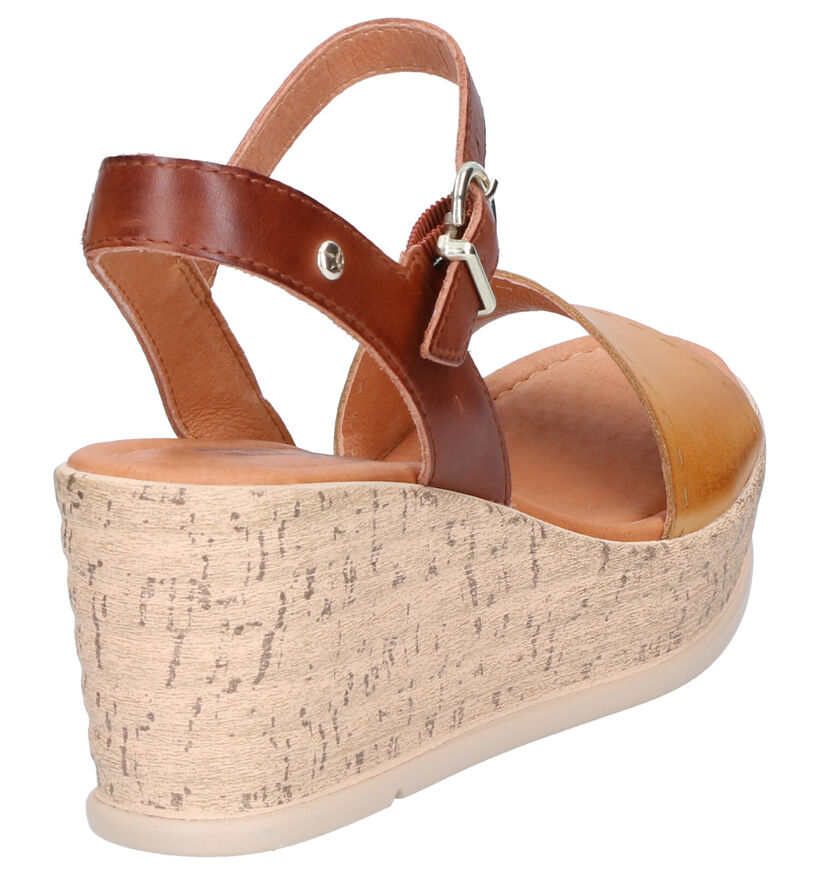 Pikolinos Cognac Sandalen in leer (272433)