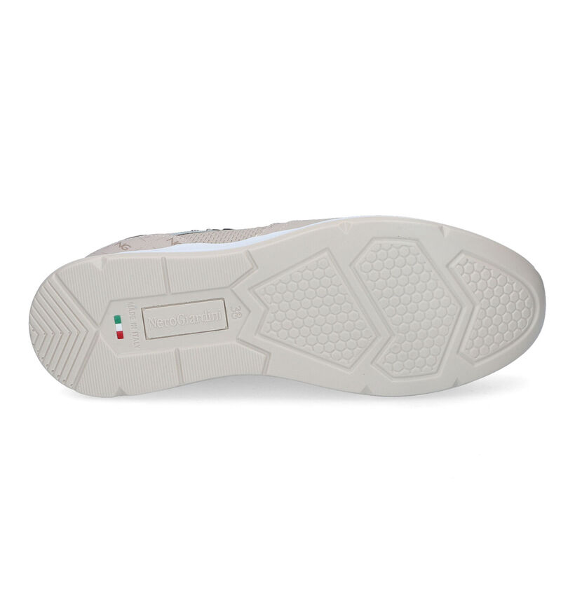 NeroGiardini Beige Veterschoenen in leer (307457)