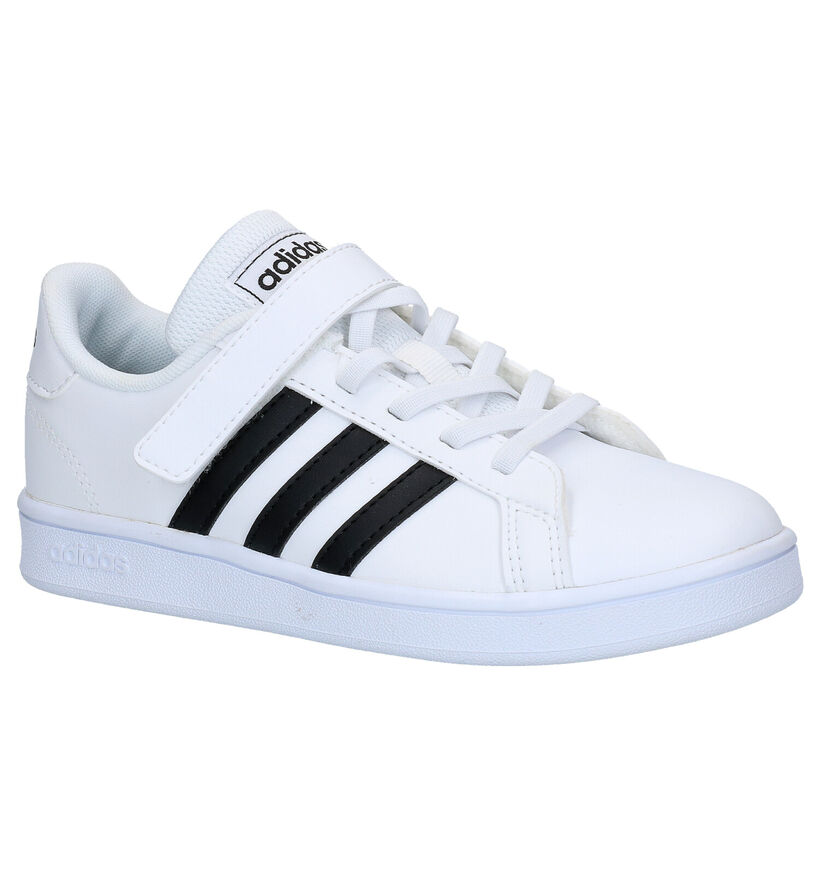 adidas Grand Court C Baskets en Blanc pour garçons (318923)