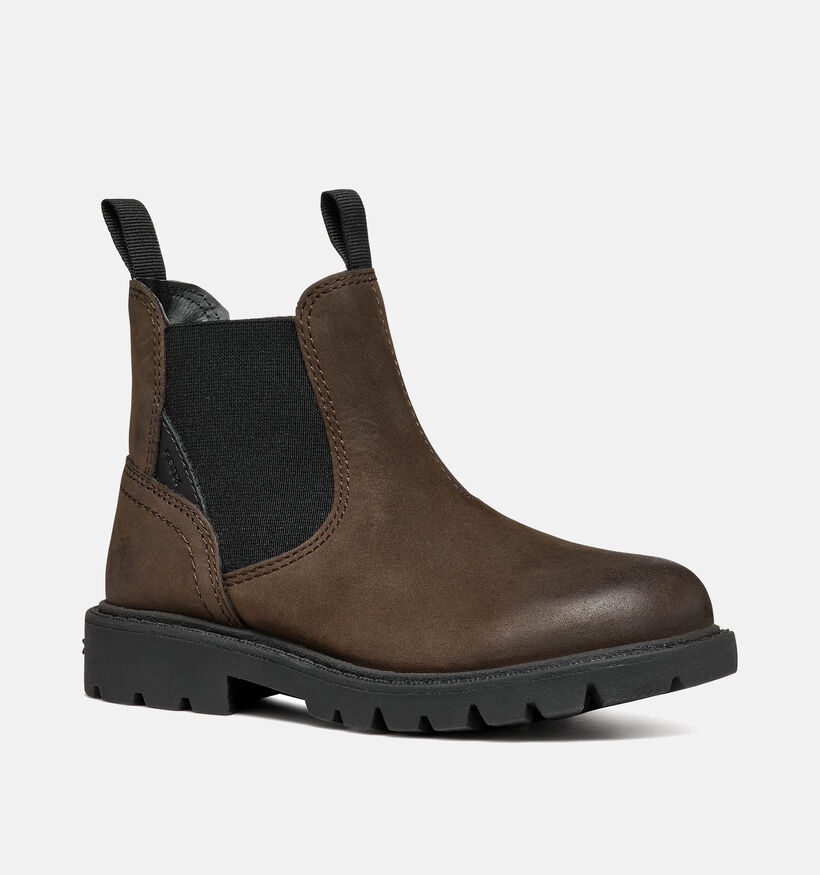 Geox Shaylax Bottines chelsea en Marron pour garçons (344552) - pour semelles orthopédiques