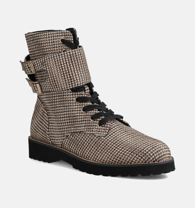 La Strada Boots à lacets en Beige pour femmes (361768)