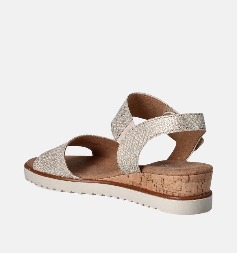 Gabor Beige Sandalen met sleehak voor dames (355064)
