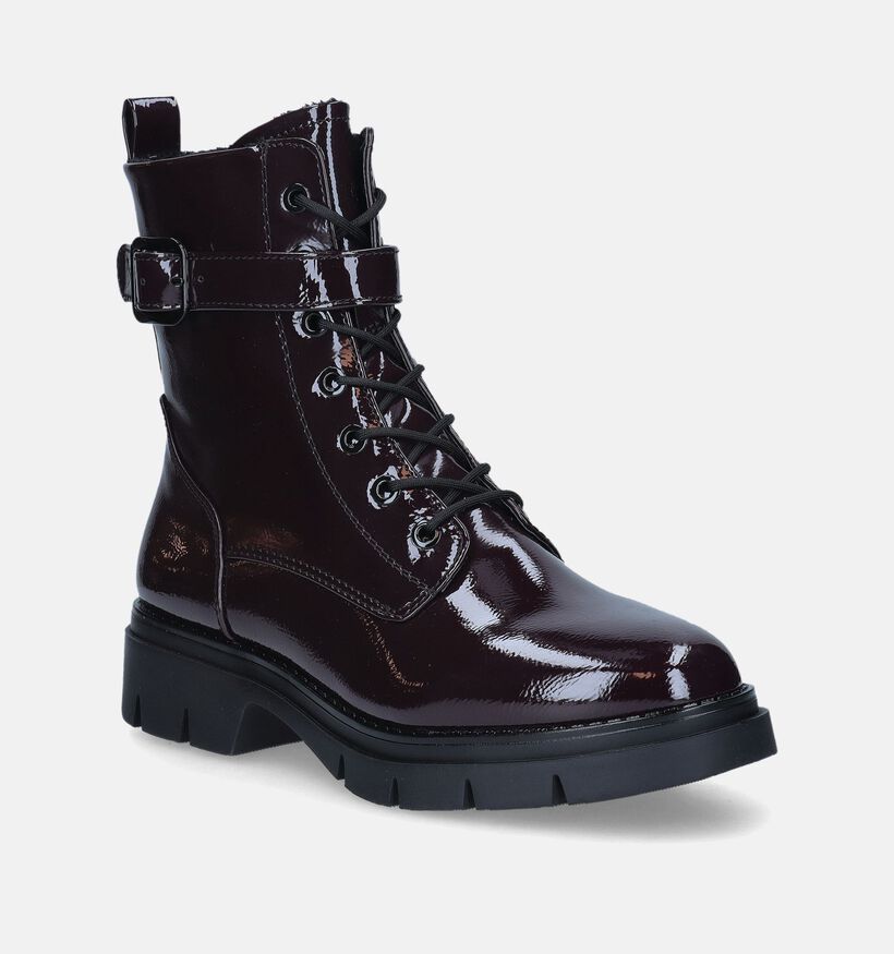 Tamaris Boots à lacets en Bordeaux pour femmes (346664)