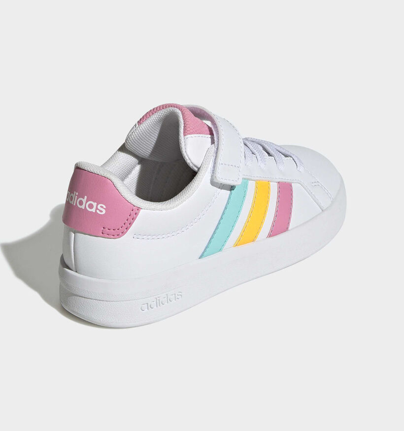 adidas Grand Court 3.0 Witte/Leopard Sneakers voor meisjes (366957) - geschikt voor steunzolen