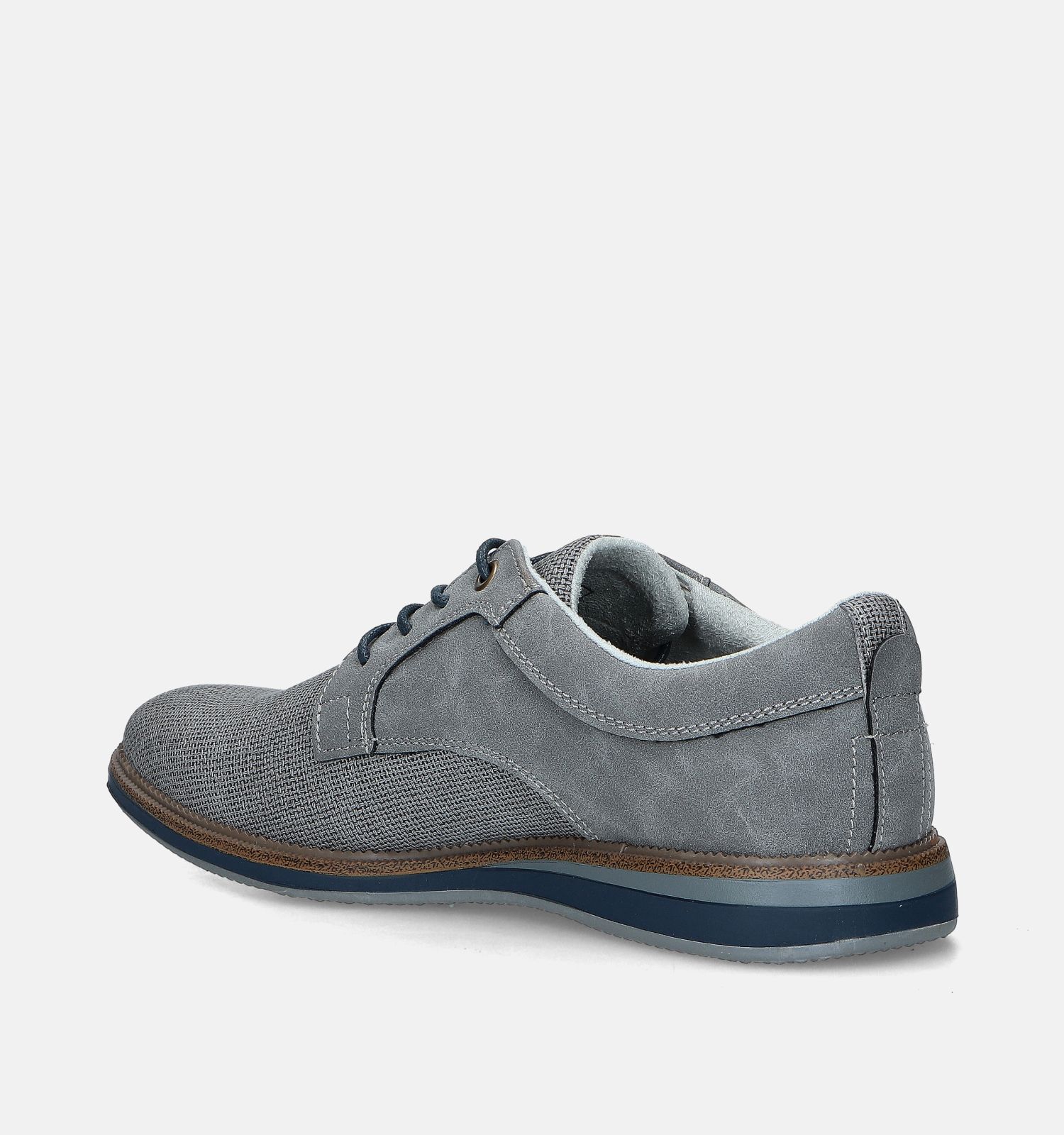 SJ Grijze Veterschoenen Heren Lage schoenen Geklede schoenen Online op TORFS.BE