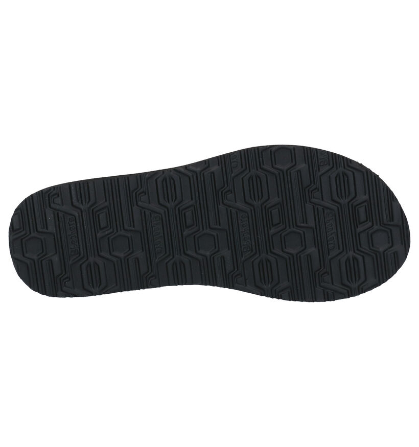 Skechers Sandales plates en Noir en simili cuir (272696)