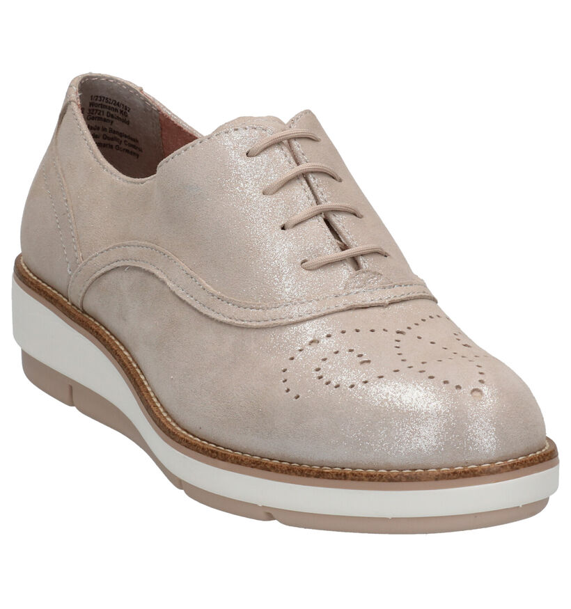 Tamaris TOUCH it Chaussures à Lacets Oxford en Or en nubuck (269800)