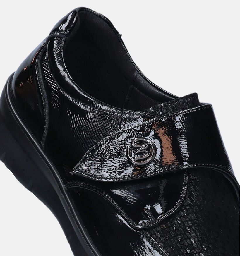 G-Comfort Zwarte Velcroschoenen voor dames (355127) - geschikt voor steunzolen