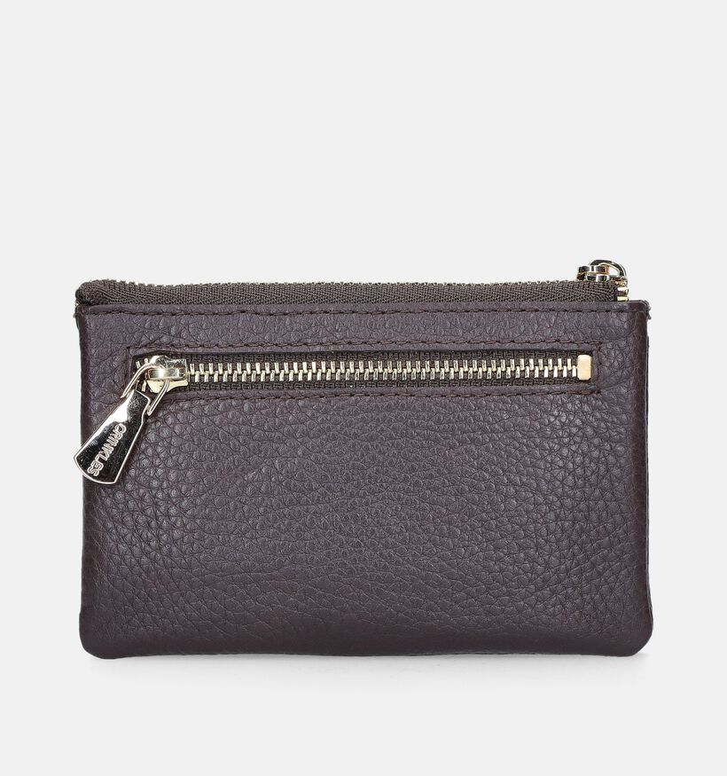 Crinkles Kleine Donkerbruine Ritsportemonnee voor dames (375998)
