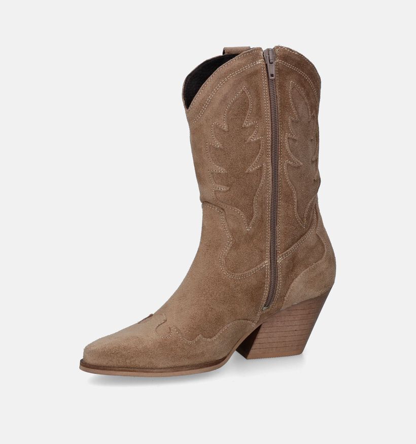 Poelman Taupe Cowboy Boots voor dames (324925)