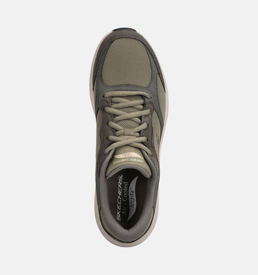 Skechers ARCH FIT 2.0 THE KEEP Baskets basses en Vert kaki pour hommes (362186)