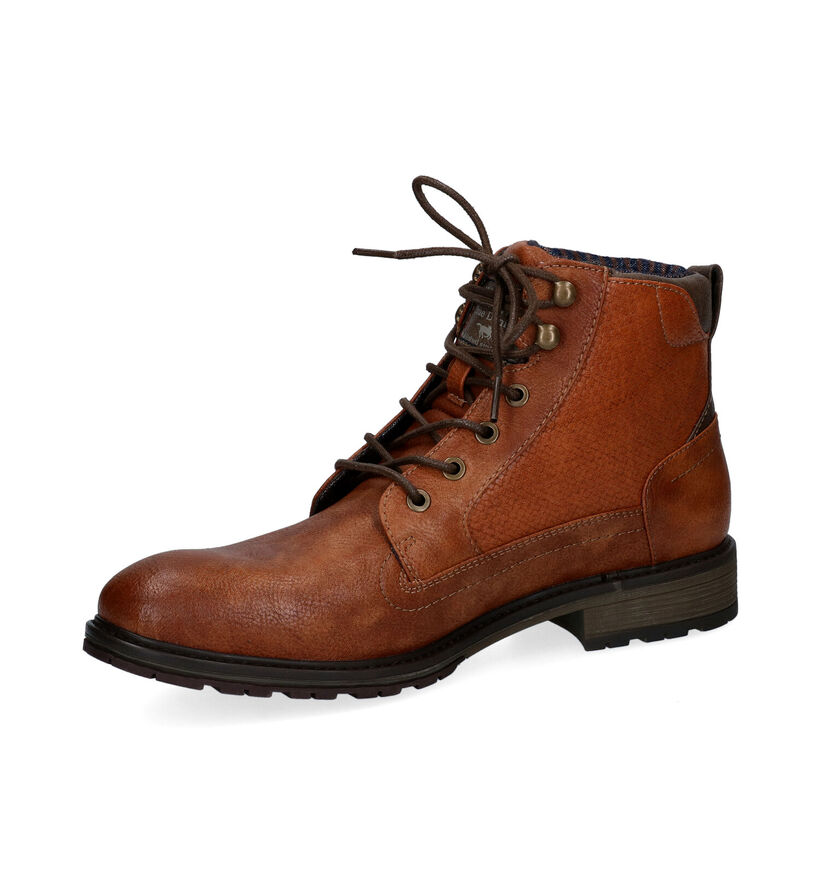 Mustang Cognac Boots in kunstleer (313557)