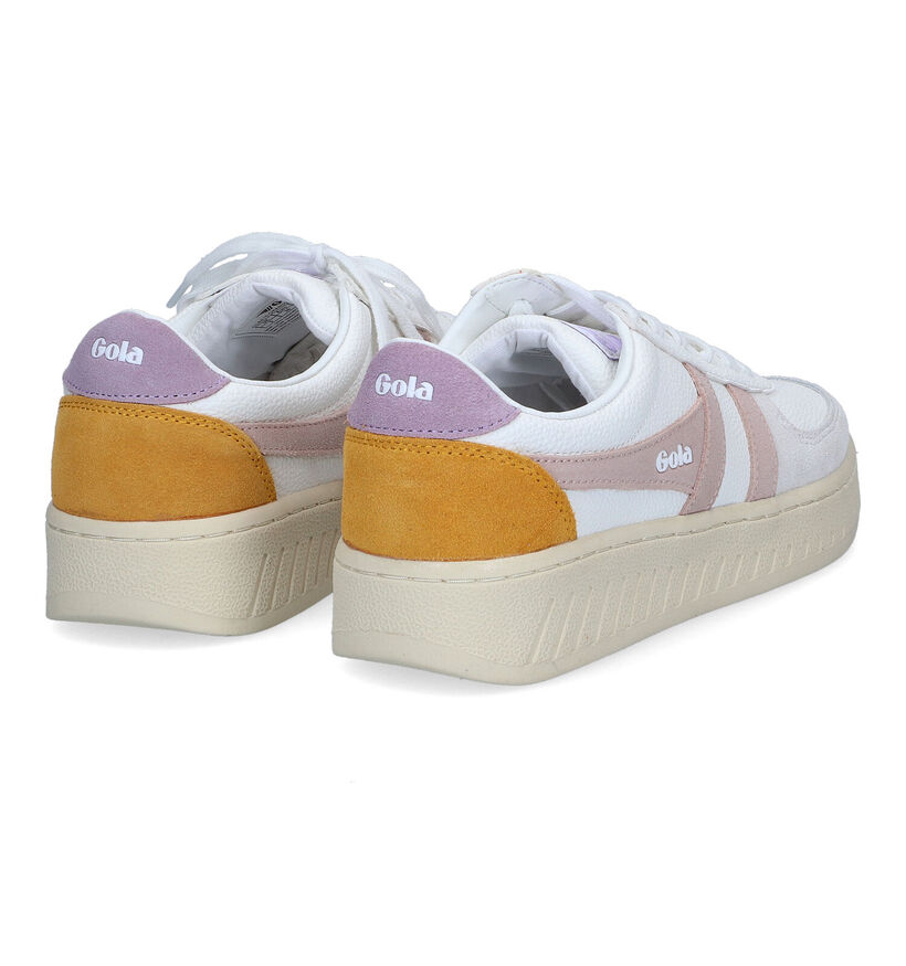 Gola Grandslam Trident Baskets en Blanc pour femmes (305036) - pour semelles orthopédiques