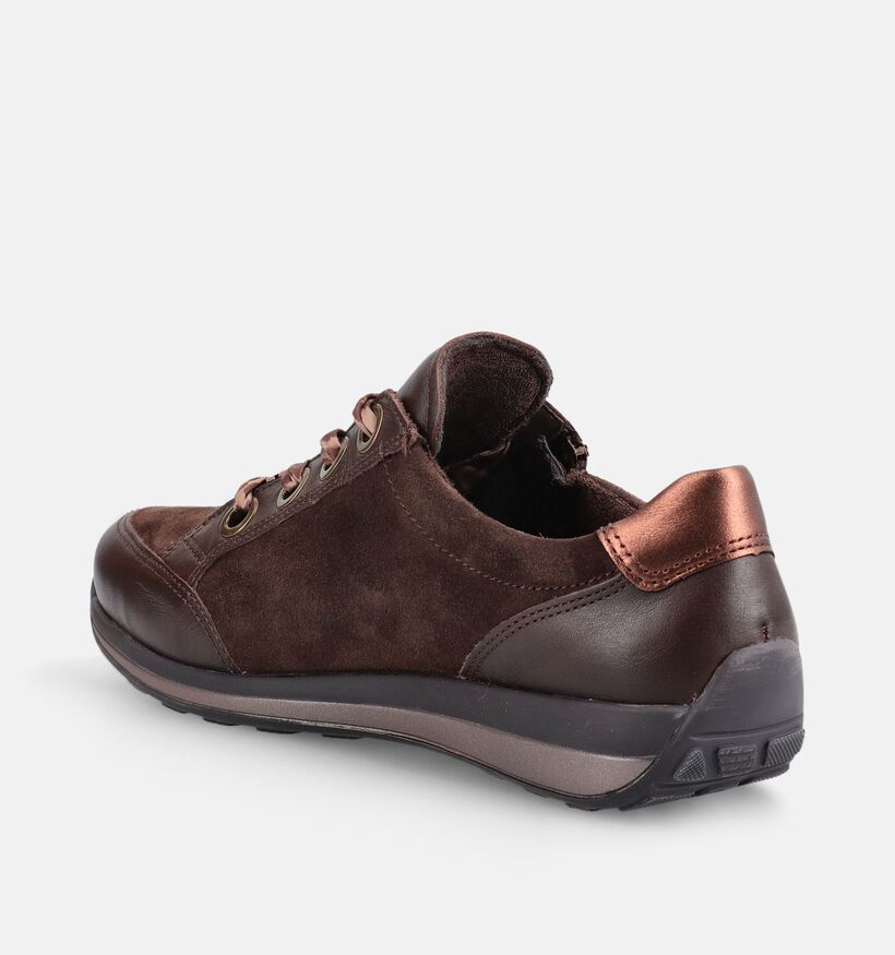 Ara Osaka Highsoft Donkerbruine Sneakers voor dames (379998) - geschikt voor steunzolen