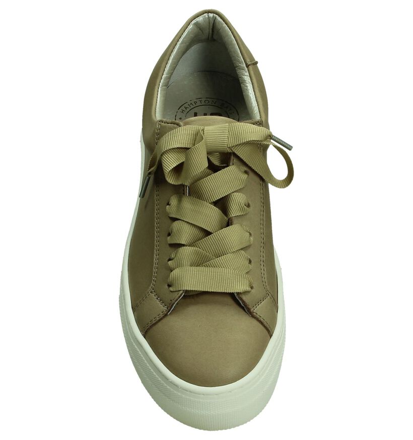 Beige Veterschoen Hampton Bays met Witte Studs in leer (196413)