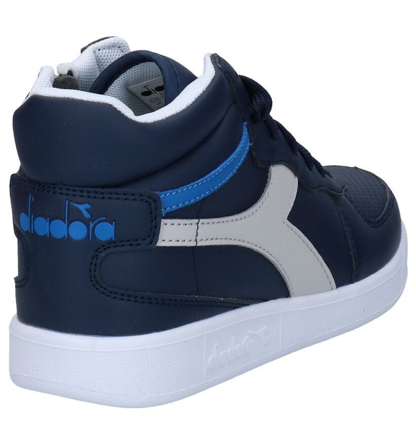Diadora Playground Blauwe Hoge Sneakers in kunstleer (277600)