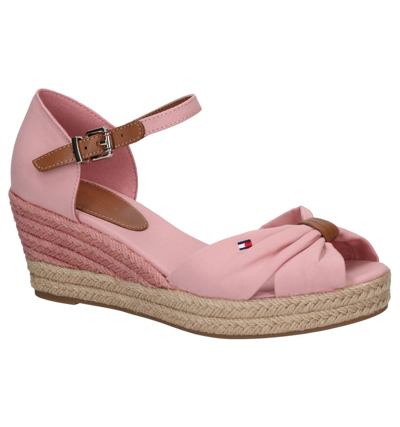 Tommy Hilfiger Basic Opened Toe Roze Sandalen in leer (285266)
