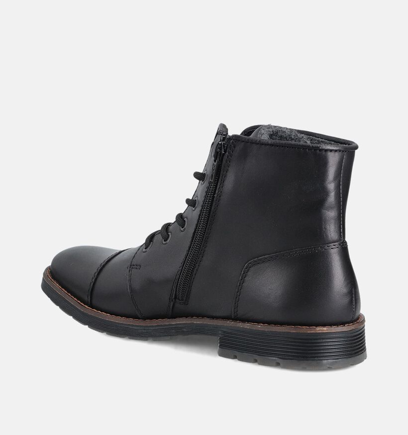 Rieker Zwarte Bottines voor heren (363516) - geschikt voor steunzolen