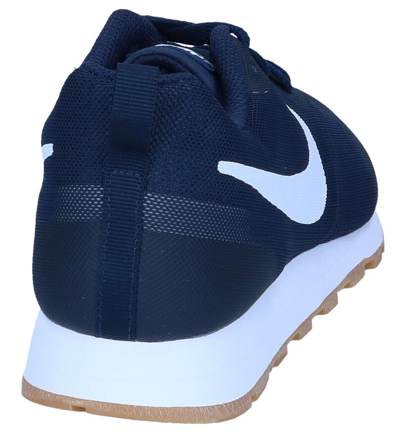 Donkerblauwe Sneakers Nike MD Runner in stof (237859)