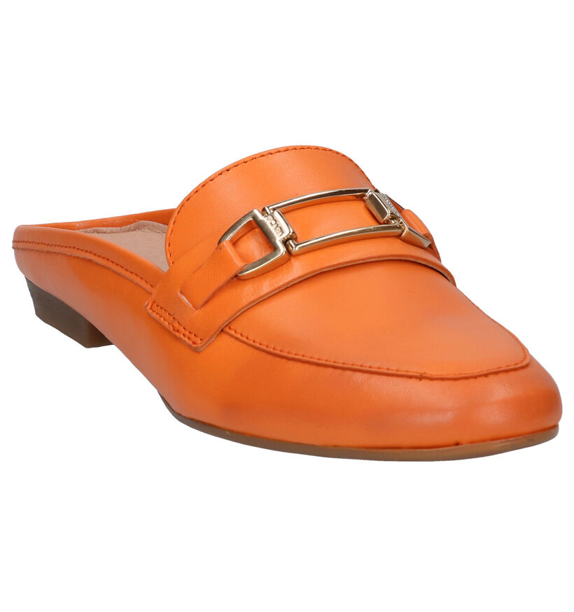 Scapa Nu-pieds plates en Orange en cuir (288860)