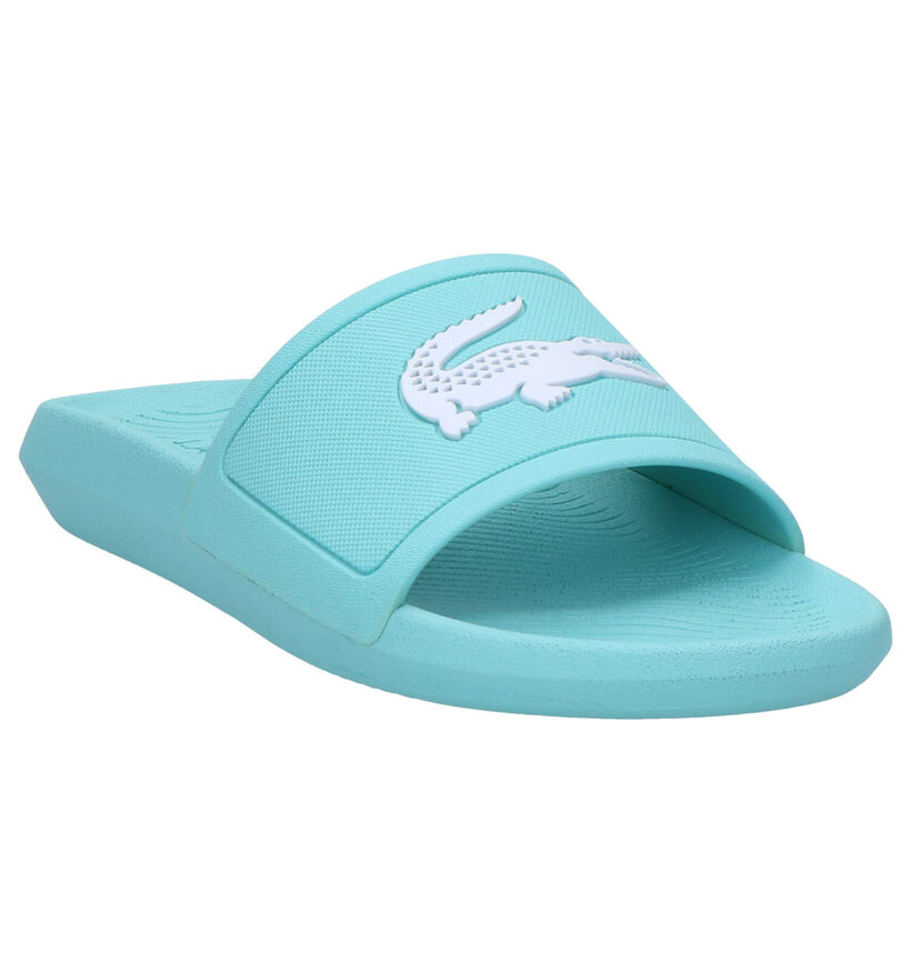 Lacoste Croco Turquoise Badslippers in kunststof (266915)
