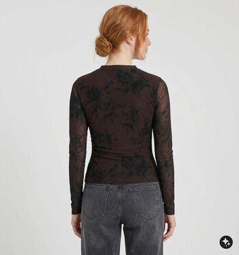 Vila T-shirts Bruin/Bordeaux