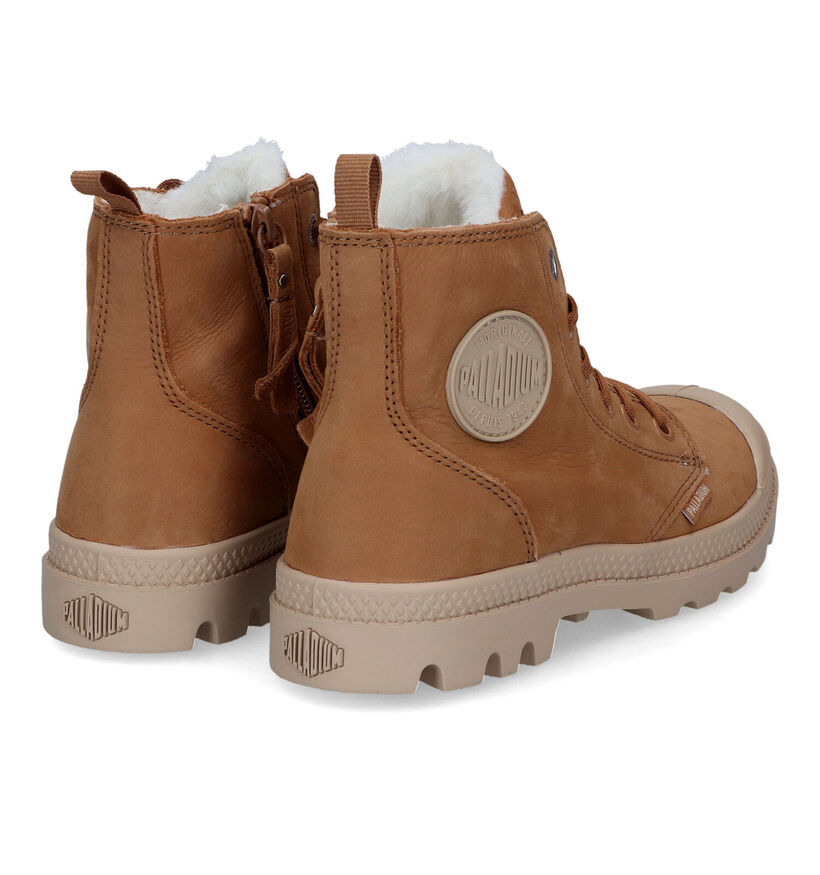 Palladium Pampa Hi Bottines en Camel en nubuck (313500)