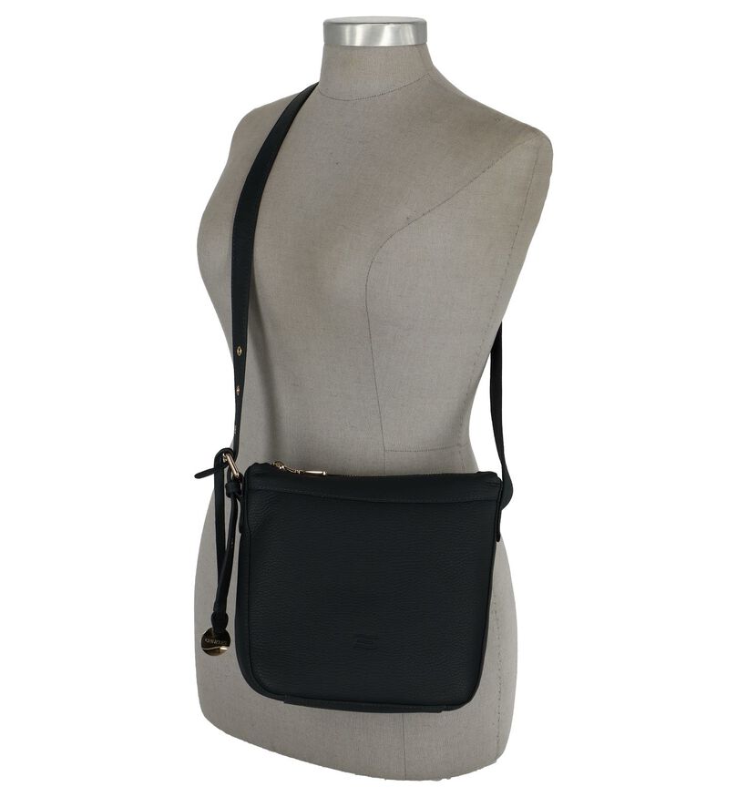 Crinkles Zwarte Crossbody Tas voor dames (324988)