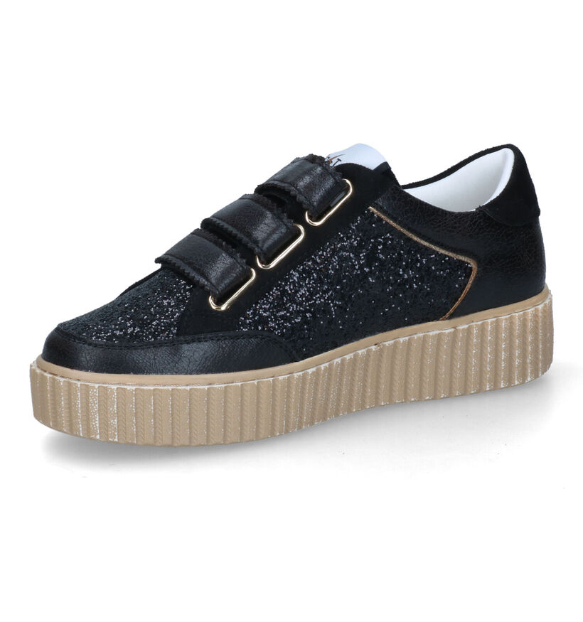 CL11 Baskets habill&eacute;es en Noir pour femmes (315877) - pour semelles orthop&eacute;diques