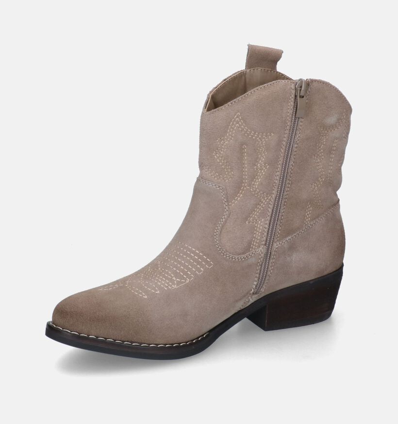 Poelman Beige Cowboyboots voor dames (327243)