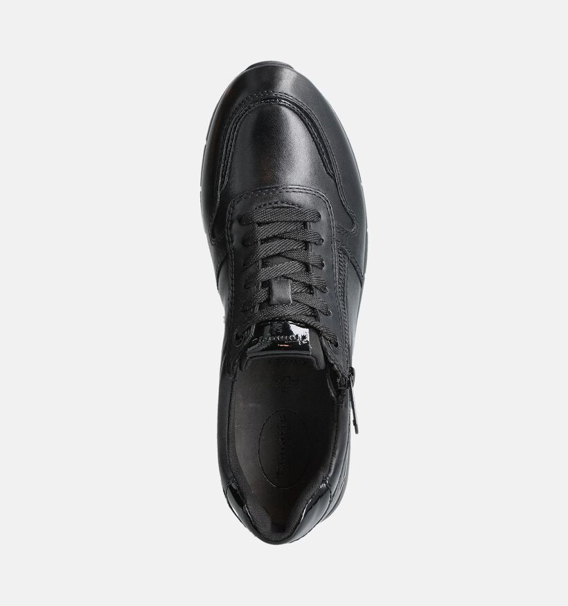 Tamaris Comfort Zwarte Rits-veterschoenen voor dames (360414) - geschikt voor steunzolen