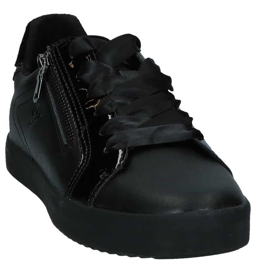 Zwarte Sneakers met Rits/Veter Geox Blomiee, Zwart, pdp
