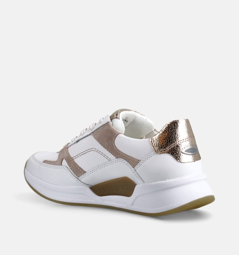 Gabor Rollingsoft Witte Rits-Veterschoenen voor dames (369516) - geschikt voor steunzolen