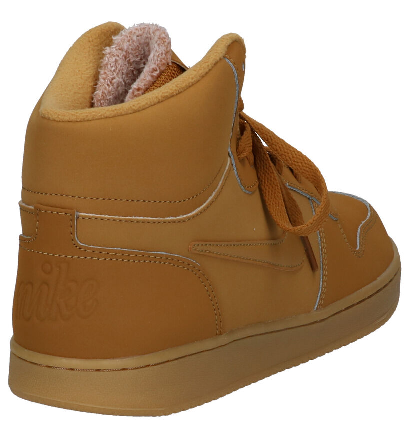 Nike Ebernon Mid Baskets en Cognac en cuir (253976)