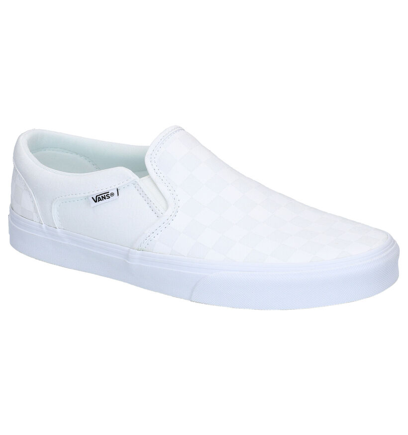 Vans Asher Wit/Zwarte Slip-on Sneakers voor heren (321114)