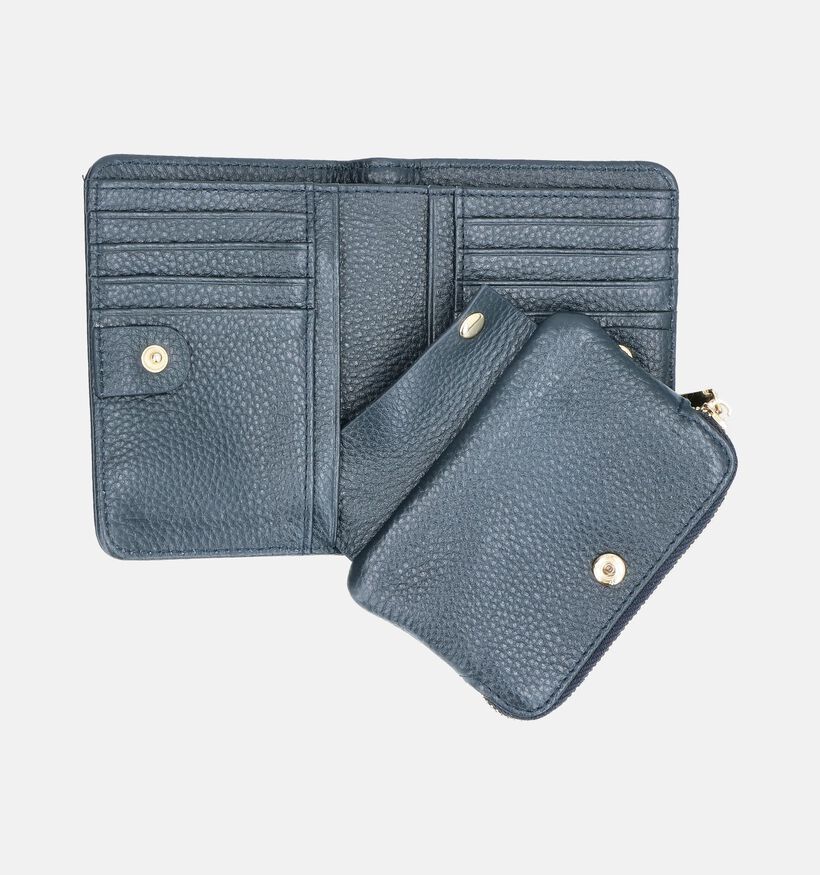 Crinkles Blauwe Ritsportemonnee voor dames (373848)