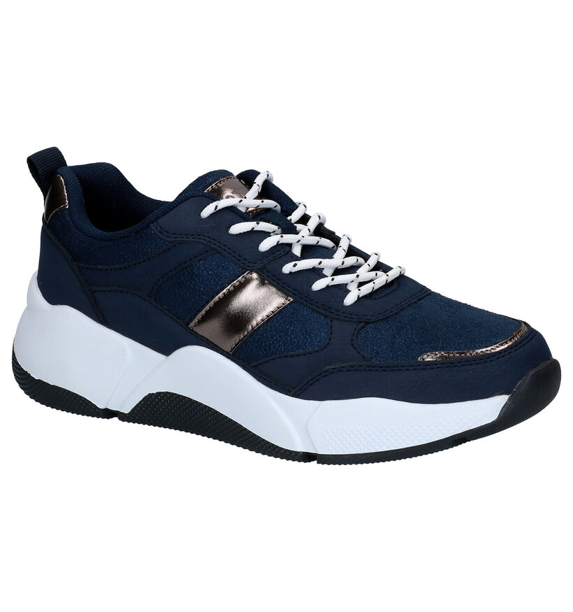 Dazzle Blauwe Sneakers in kunstleer (276490)