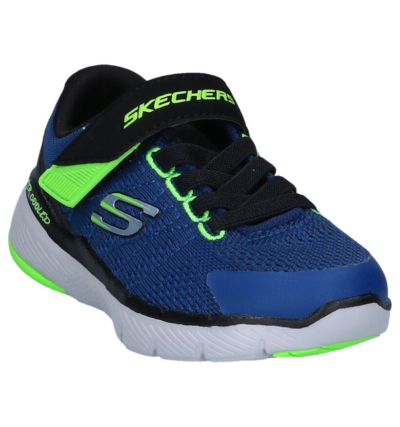 Skechers Flex Advantage Donkergroene Sneakers in stof (256145)