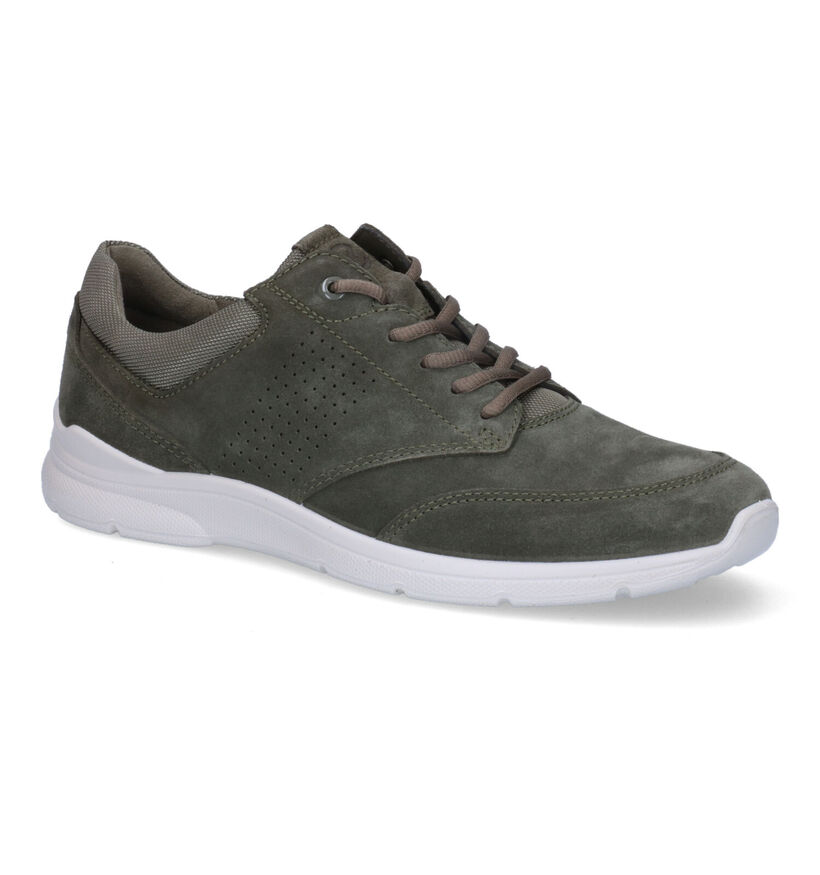 ECCO Irving Kaki Veterschoenen in nubuck (306672)