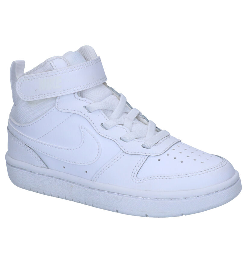 Nike Court Borough Zwarte Sneakers in kunstleer (293612)