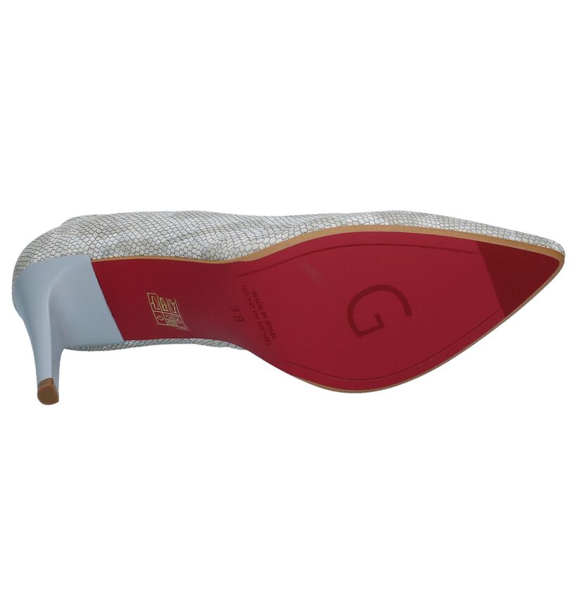 Grijze Pumps met Slangenprint Giulia , , pdp